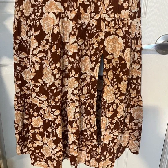Abercrombie & Fitch Brown Floral Midi Dress - Picture 4 of 6